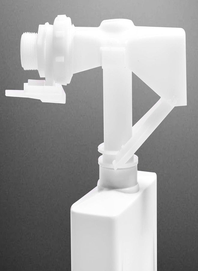 Ausam صمام تعبئة خزان المرحاض المخفي المصنوع من البلاستيك مع طقم تركيب ذراع خزان التدفق | تجهيزات حمام متينة | ملحقات أدوات المرحاض للاستخدام السكني والتجاري (أبيض) - Image 3